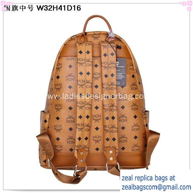 High Quality Replica MCM Medium Flag of UK Backpack MC5173 Wheat